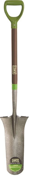 AMES 2531900 Drain Spade, 8-1/8 in W Blade, Steel Blade, Fiberglass Handle, D-Shaped Handle