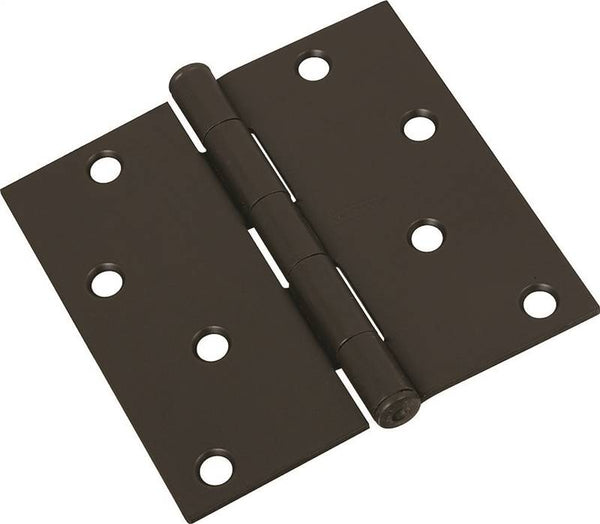 National Hardware 830204 Door Hinge, Steel, Oil-Rubbed Bronze, Non-Rising, Removable Pin, Full-Mortise Mounting, 55 lb