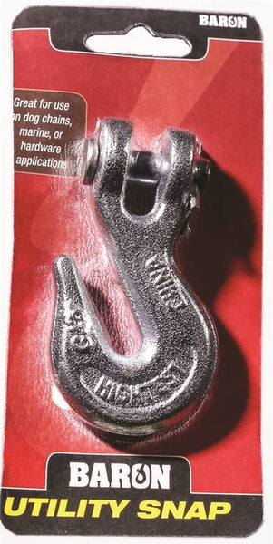 BARON C-330-5/16 Clevis Grab Hook, 3900 lb Working Load, Steel, Electro-Galvanized