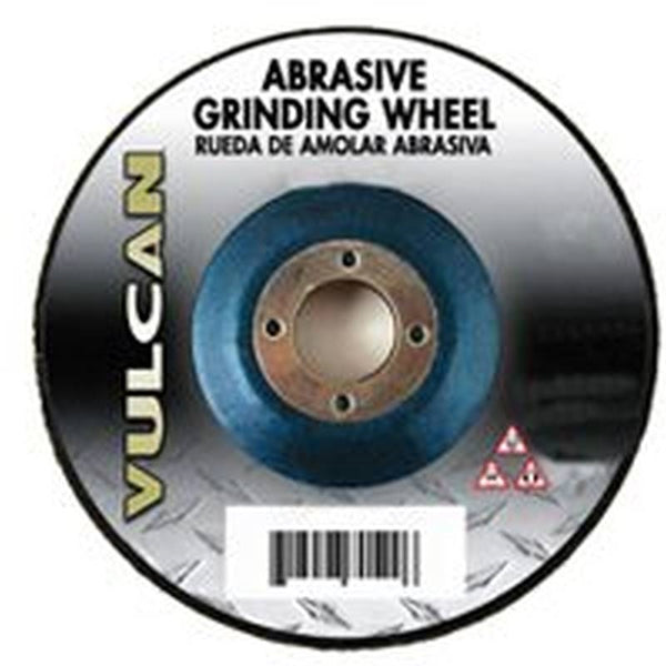 Vulcan 976750OR Type 27 Depressed Center Grinding Wheel, 4-1/2 in Dia, 1/4 in Thick, 7/8 in Arbor, Premium