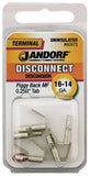 Jandorf 60875 Disconnect Terminal, 16 to 14 AWG Wire, Copper Contact