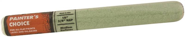 WOOSTER R275-18 Paint Roller Cover, 3/8 in Thick Nap, 18 in L, Fabric Cover, Mint Green