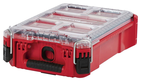 Milwaukee 48-22-8435 Organizer, 75 lb Capacity, 9.72 in L, 15.24 in W, 4.61 in H, 5-Compartment, Plastic, Red