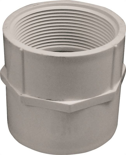 LASCO 435040BC Pipe Adapter, 4 in, Slip x FIP, PVC, SCH 40 Schedule