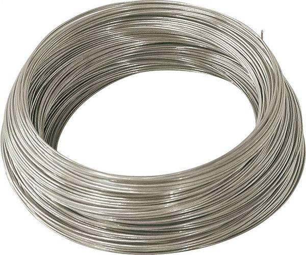 HILLMAN 50137 Utility Wire, 250 ft L, 24 Gauge, Galvanized Steel