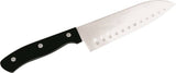 CHEF CRAFT SELECT Series 21671 Santoku Knife, 6-1/2 in L Blade, Stainless Steel Blade, POM Handle, Black Handle