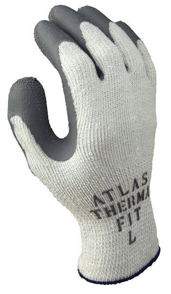 SHOWA 451-S Gloves, Unisex, S, 9.84 in L, Elastic Cuff, Gray/Light Gray