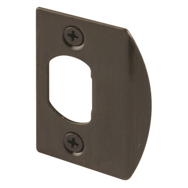 Defender Security E 2233 Door Strike Plate, 2-1/4 in L, 1-7/16 in W, Steel, Antique Brass