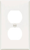 WALL PLATE 1GNG DPLX RECPT WHT