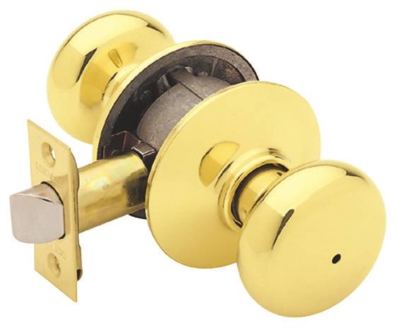 Schlage Plymouth Series F40VPLY605 Privacy Door Knob, Brass, Brass