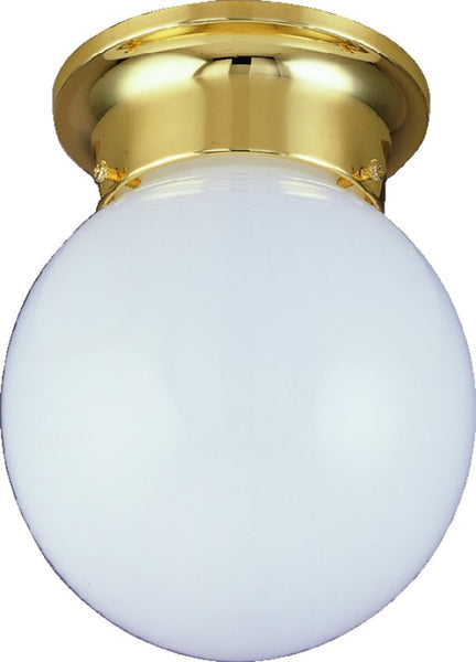 Boston Harbor F3BB01-33753L Single Light Ceiling Fixture, 120 V, 60 W, 1-Lamp, A19 or CFL Lamp, Polished Brass Fixture