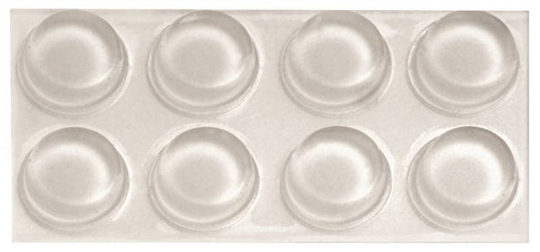HILLMAN 50660 Furniture Bumper Pad, 1/2 in, Rubber, Clear