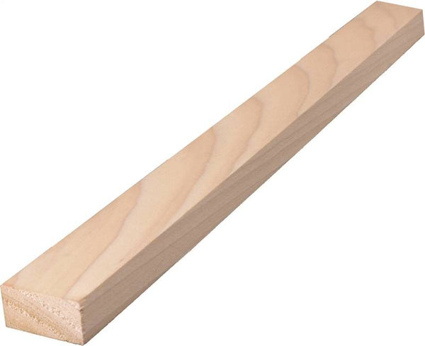 ALEXANDRIA Moulding 0Q1X2-27048C Hardwood Board, 4 ft L Nominal, 2 in W Nominal, 1 in Thick Nominal