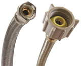 FLUIDMASTER B1T06 Toilet Connector, 3/8 in Inlet, Compression Inlet, 7/8 in Outlet, Ballcock Outlet, 6 in L