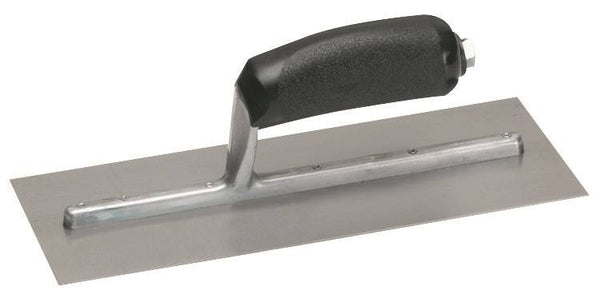 Marshalltown FT114P Finishing Trowel, 11 in L Blade, 4-1/2 in W Blade, Steel Blade, Curved Handle, Plastic Handle