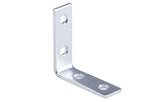 Prosource CB-B015-C4PS Corner Brace, 1-1/2 in L, 1-1/2 in W, 1/2 in H, Steel, Zinc-Plated, 1.8 mm Thick Material