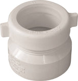 CANPLAS 192851A Trap Pipe Adapter, 1-1/2 in, Hub x MNPT, PVC, White