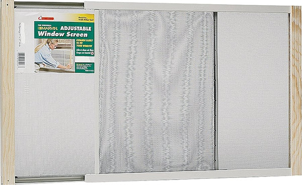 Frost King W.B. Marvin AWS1837 Window Screen, 18 in L, 21 to 37 in W, Aluminum