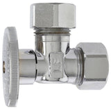 Plumb Pak PP67PCLF Shut-Off Valve, 5/8 x 7/16 in Connection, Compression, Brass Body