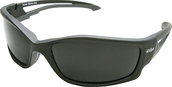 Edge TSK216 Polarized Safety Glasses, Unisex, Polycarbonate Lens, Full Frame, Nylon Frame, Matte Black Frame