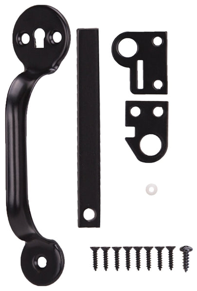 ProSource 33124PKS-PS Thumb Latch, 1/2 in Bolt Head, 4-1/4 in L Bolt, Steel, Powder-Coated