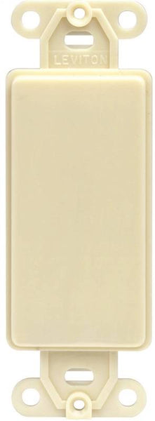 Leviton 80414-I Multimedia Insert, 1 -Gang, Nylon, Ivory, Flush Mounting