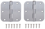 ProSource BH-102SC-PS Door Hinge, Steel, Satin Chrome, Loose Pin, 180 deg Range of Motion, Screw Mounting