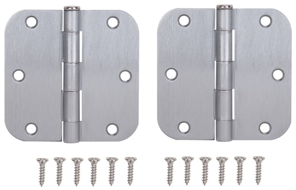 ProSource BH-102SC-PS Door Hinge, Steel, Satin Chrome, Loose Pin, 180 deg Range of Motion, Screw Mounting