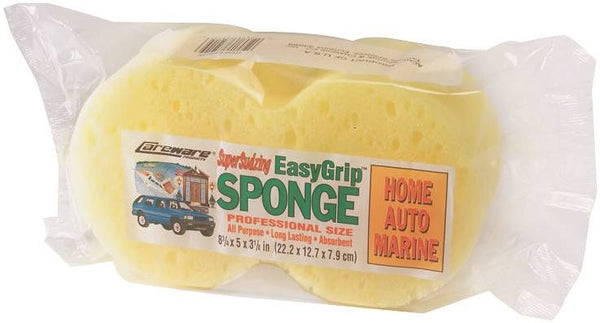 AUTOSHOW 11802 Soft-Grip Sponge, 8-3/4 in L, 4-3/4 in W, 2-7/8 in Thick, Polyester, Assorted