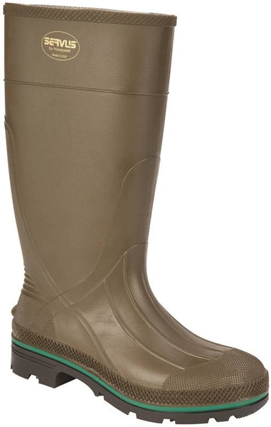 Servus Northener Series 75120-13 Non-Insulated Work Boots, 13, Brown/Green/Olive, PVC Upper, Insulated: No