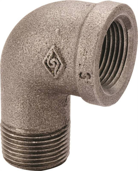 Prosource 6-1B Street Pipe Elbow, 1 in, FIP x MIP, 90 deg Angle, Malleable Iron, SCH 40 Schedule, 300 psi Pressure