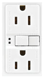 Eaton Wiring Devices SGF15W GFCI Duplex Receptacle, 2 -Pole, 15 A, 125 V, Back, Side Wiring, NEMA: 5-15R, White