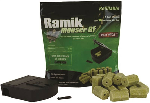 NEOGEN Ramik 000900 Refillable Bait Station, 16 oz Bait, Green