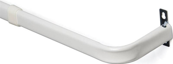 Kenney KN527 Curtain Rod, 1 in Dia, 48 to 86 in L, Steel, White