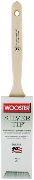 WOOSTER 5220-2 Paint Brush, 2 in W, 2-11/16 in L Bristle, Polyester Bristle, Flat Sash Handle