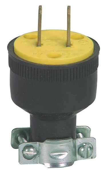 Eaton Wiring Devices 1723-BOX Electrical Plug, 2 -Pole, 15 A, 125 V, NEMA: NEMA 1-15, Black