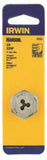 IRWIN 9331 Machine Screw Die, #10-32 Thread, NF Thread, Right Hand Thread, HCS