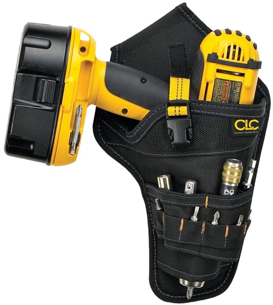 CLC Tool Works Series 5023 Drill Holster, Polyester, Black, 1.8 in W, 12-1/2 in H