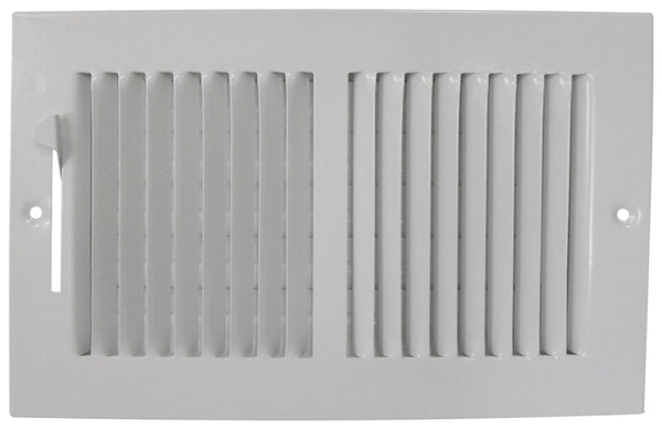 ProSource BB10X6W Baseboard Register, 11-3/4 in L, 7-3/4 in W, 50 deg Air Deflection, Steel, White