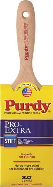 Purdy Pro-Extra Swan 144400730 Wall Brush, Nylon/Polyester Bristle, Beaver Tail Handle