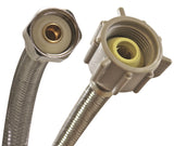 FLUIDMASTER Fits-All B4T12U Toilet Connector, 3/8 in Inlet, Compression Inlet, 7/8 in Outlet, Ballcock Outlet, 12 in L