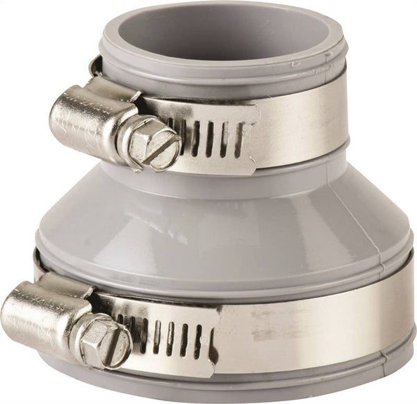 ProSource Drain Trap Connector, 2 in, PVC, Gray