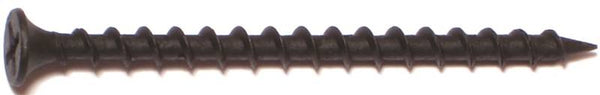 MIDWEST FASTENER 10508 Screw, #6 Thread, 1-5/8 in L, Coarse Thread, Bugle Head, Phillips Drive, Phosphate