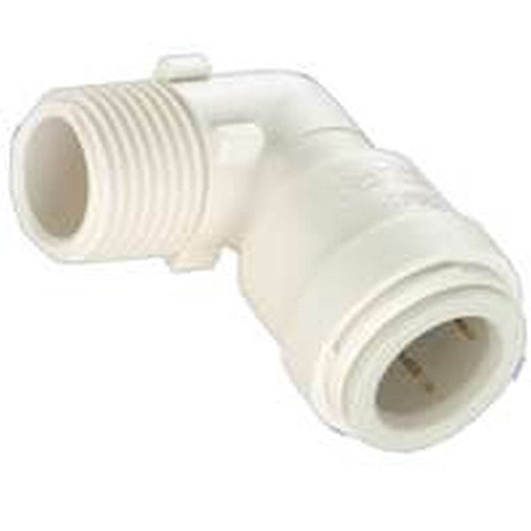 WATTS 3519-1006/P-631 Pipe Elbow, 1/2 x 3/8 in, 90 deg Angle, Plastic, Off-White, 100 psi Pressure