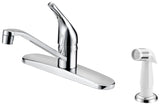 Boston Harbor FS610046CP Kitchen Faucet, 1.8 gpm, 1-Faucet Handle, 4-Faucet Hole, Metal/Plastic, Chrome Plated