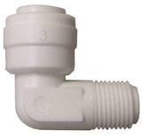 WATTS PL-3008 Tube Elbow, 1/4 x 1/8 in, 90 deg Angle, Nylon, 150 psi Pressure