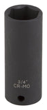 Vulcan Deep Impact Socket, 3/4 in Socket, Black Phosphate