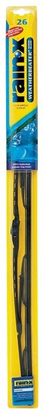 Rain-X Weatherbeater RX30226 Wiper Blade, 26 in, Spine Blade, Rubber/Stainless Steel