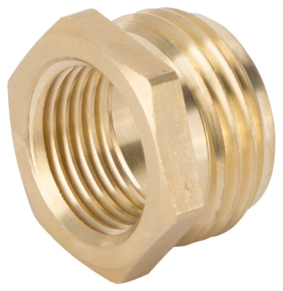 Landscapers Select GHADTRS-4 Hose Connector, 3/4 x 1/2 in, MNH x FNPT, Brass, Brass