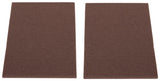 ProSource FE-S307-PS Furniture Pad, Felt Cloth, Brown, 6 x 4-1/2 in Dia, 4-1/2 in W, 5/64 in Thick, Square